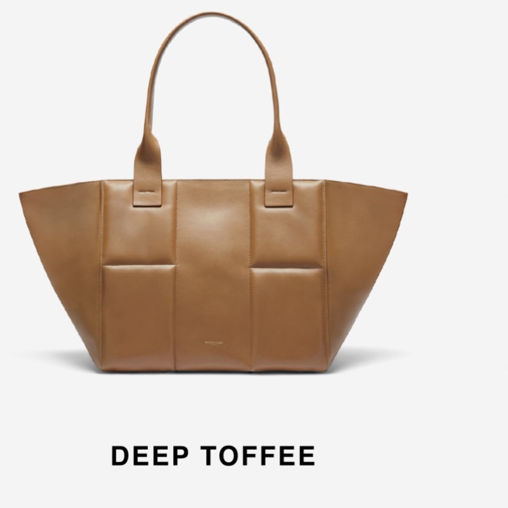 DeMellier of London Casablanca padded shopper/tote Deep Toffee